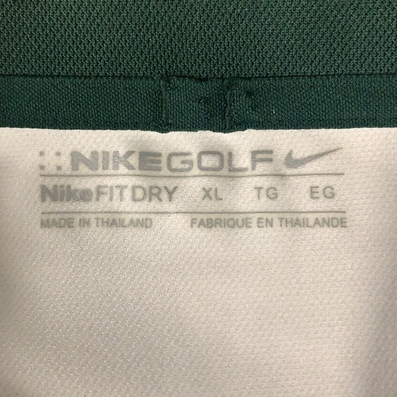 Nike Fit Dry Golf Pebble Beach US Open 2010 Green White Men's Polo Shirt Size XL - Picture 12 of 13
